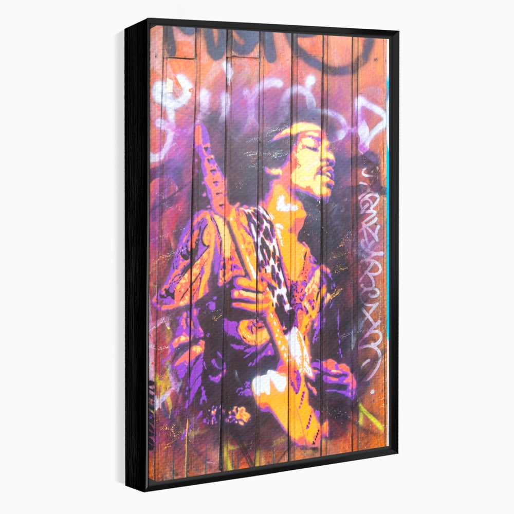 Tablou Canvas Premium, LuxCanva® C1065, Jimi Hendrix, Artist, Chitara, Muzician, Living Room, Office, Relaxare, Culori Vibrante