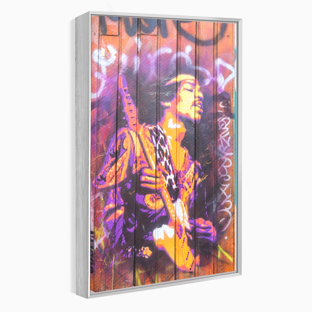 Tablou Canvas Premium, LuxCanva® C1065, Jimi Hendrix, Artist, Chitara, Muzician, Living Room, Office, Relaxare, Culori Vibrante