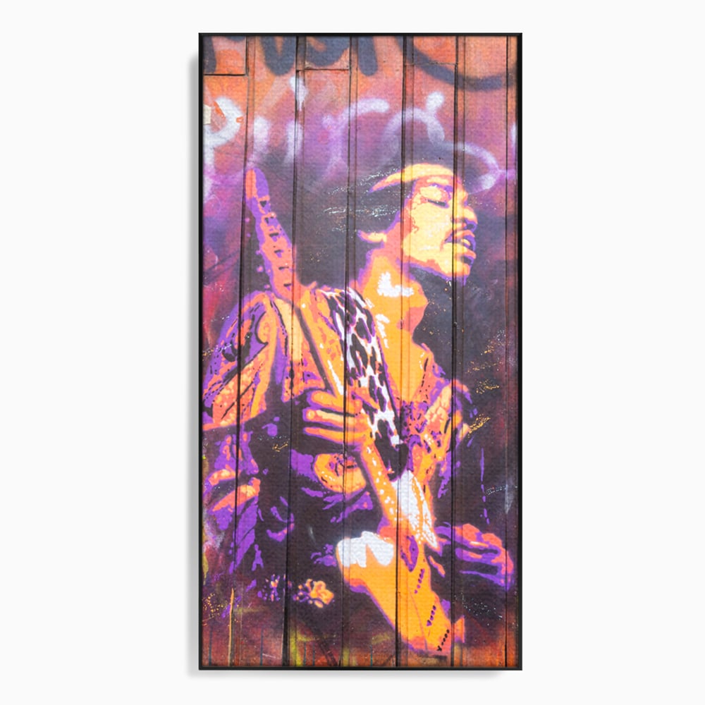 Tablou Canvas Premium, LuxCanva® C1065, Jimi Hendrix, Artist, Chitara, Muzician, Living Room, Office, Relaxare, Culori Vibrante