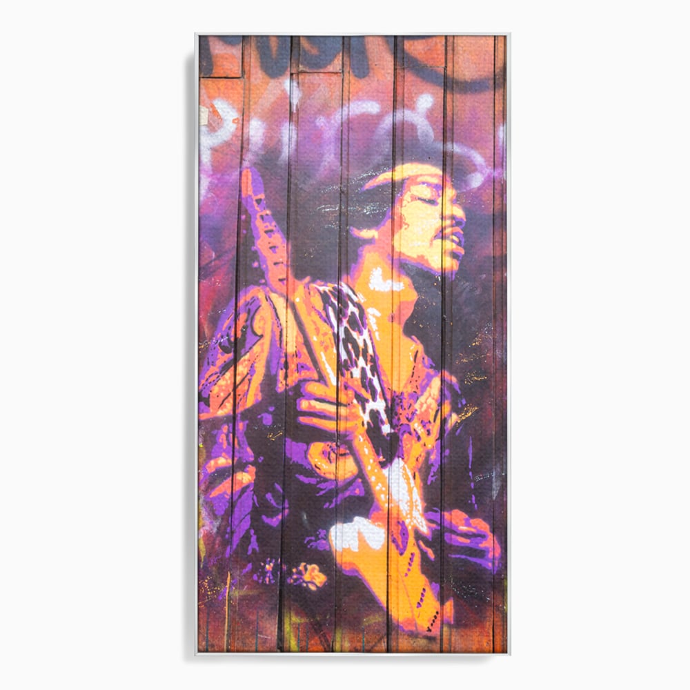 Tablou Canvas Premium, LuxCanva® C1065, Jimi Hendrix, Artist, Chitara, Muzician, Living Room, Office, Relaxare, Culori Vibrante