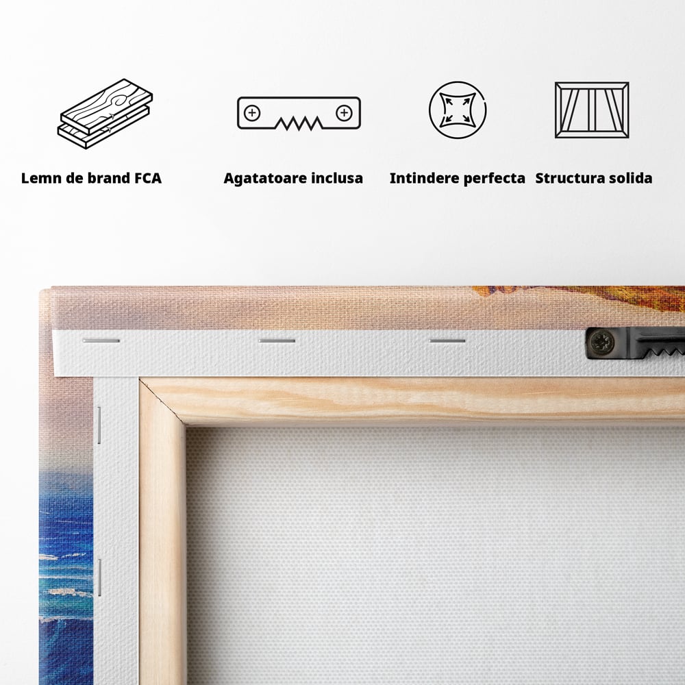 Tablou Canvas Premium, LuxCanva® C1066, Vara La Malul Marii, Vara, Plaja, Soare, Living Room, Office, Relaxare, Culori Vibrante