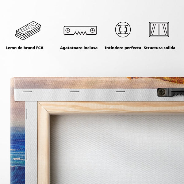 Tablou Canvas Premium, LuxCanva® C1066, Vara La Malul Marii, Vara, Plaja, Soare, Living Room, Office, Relaxare, Culori Vibrante