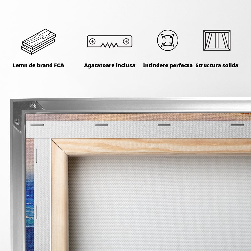 Tablou Canvas Premium, LuxCanva® C1066, Vara La Malul Marii, Vara, Plaja, Soare, Living Room, Office, Relaxare, Culori Vibrante