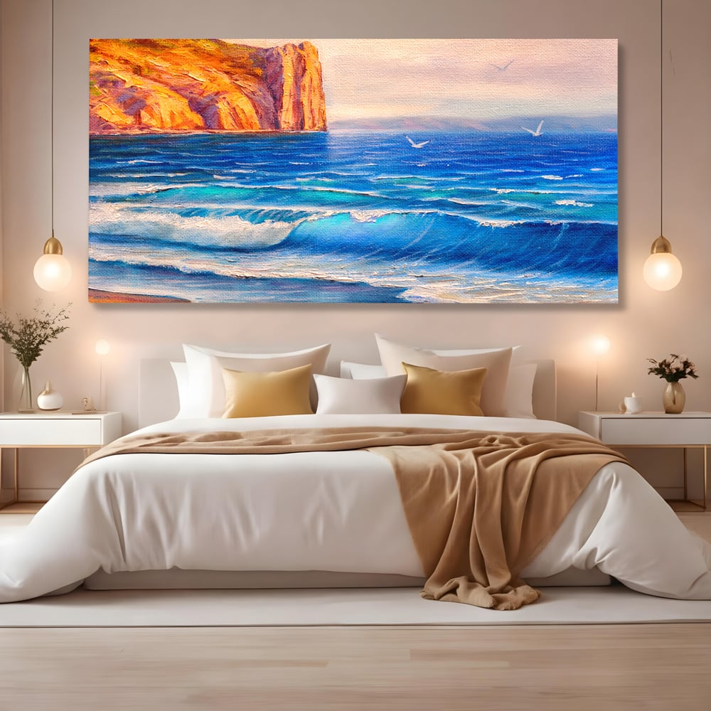 Tablou Canvas Premium, LuxCanva® C1066, Vara La Malul Marii, Vara, Plaja, Soare, Living Room, Office, Relaxare, Culori Vibrante
