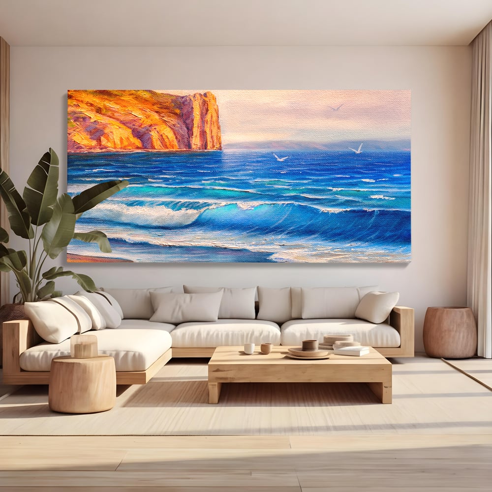 Tablou Canvas Premium, LuxCanva® C1066, Vara La Malul Marii, Vara, Plaja, Soare, Living Room, Office, Relaxare, Culori Vibrante