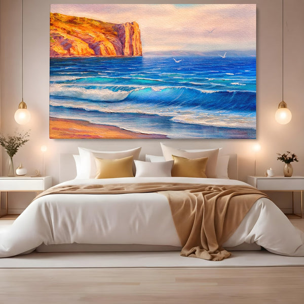 Tablou Canvas Premium, LuxCanva® C1066, Vara La Malul Marii, Vara, Plaja, Soare, Living Room, Office, Relaxare, Culori Vibrante