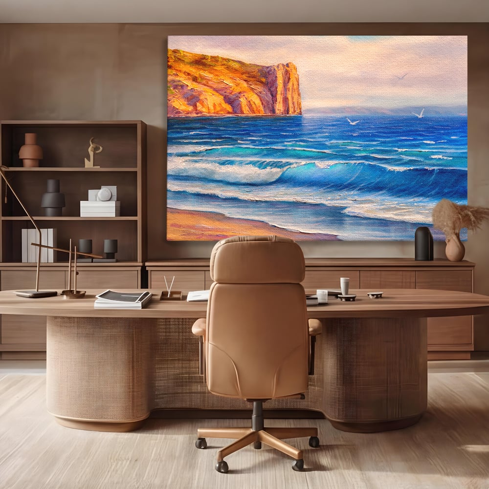 Tablou Canvas Premium, LuxCanva® C1066, Vara La Malul Marii, Vara, Plaja, Soare, Living Room, Office, Relaxare, Culori Vibrante