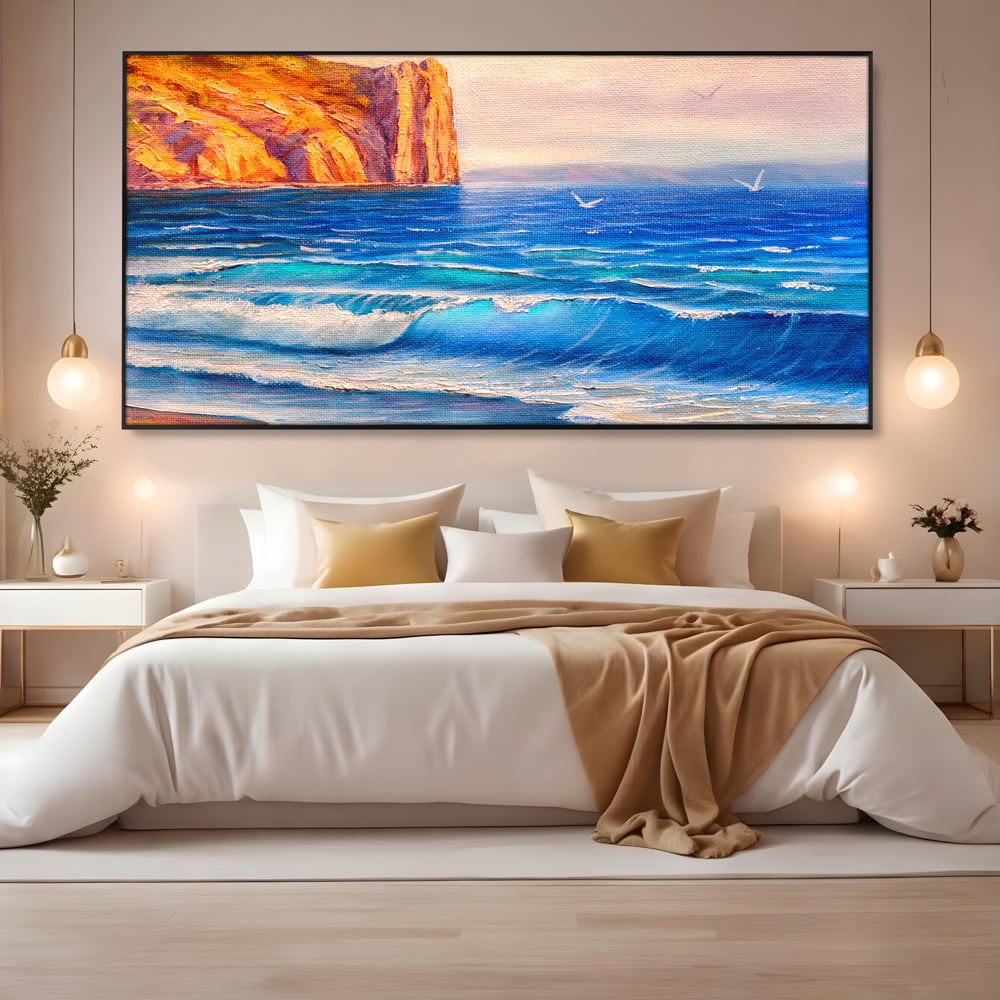 Tablou Canvas Premium, LuxCanva® C1066, Vara La Malul Marii, Vara, Plaja, Soare, Living Room, Office, Relaxare, Culori Vibrante