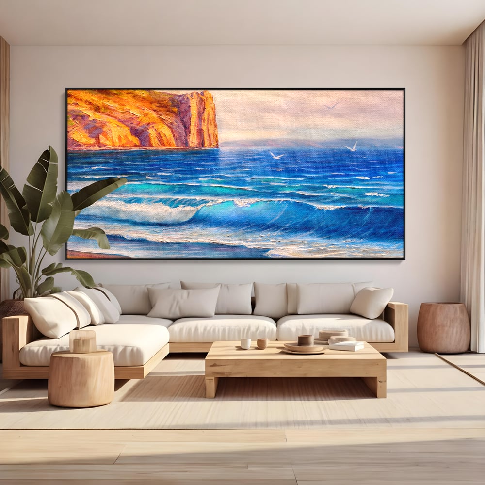 Tablou Canvas Premium, LuxCanva® C1066, Vara La Malul Marii, Vara, Plaja, Soare, Living Room, Office, Relaxare, Culori Vibrante