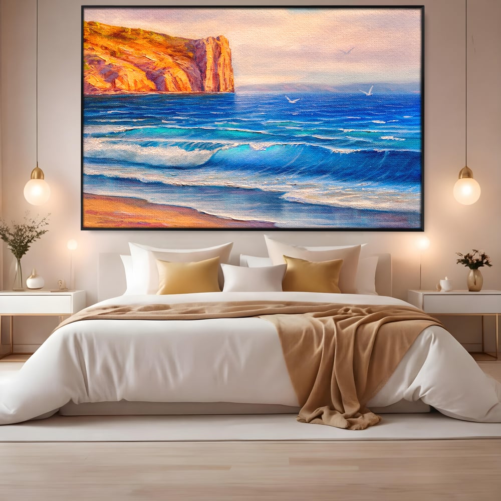 Tablou Canvas Premium, LuxCanva® C1066, Vara La Malul Marii, Vara, Plaja, Soare, Living Room, Office, Relaxare, Culori Vibrante