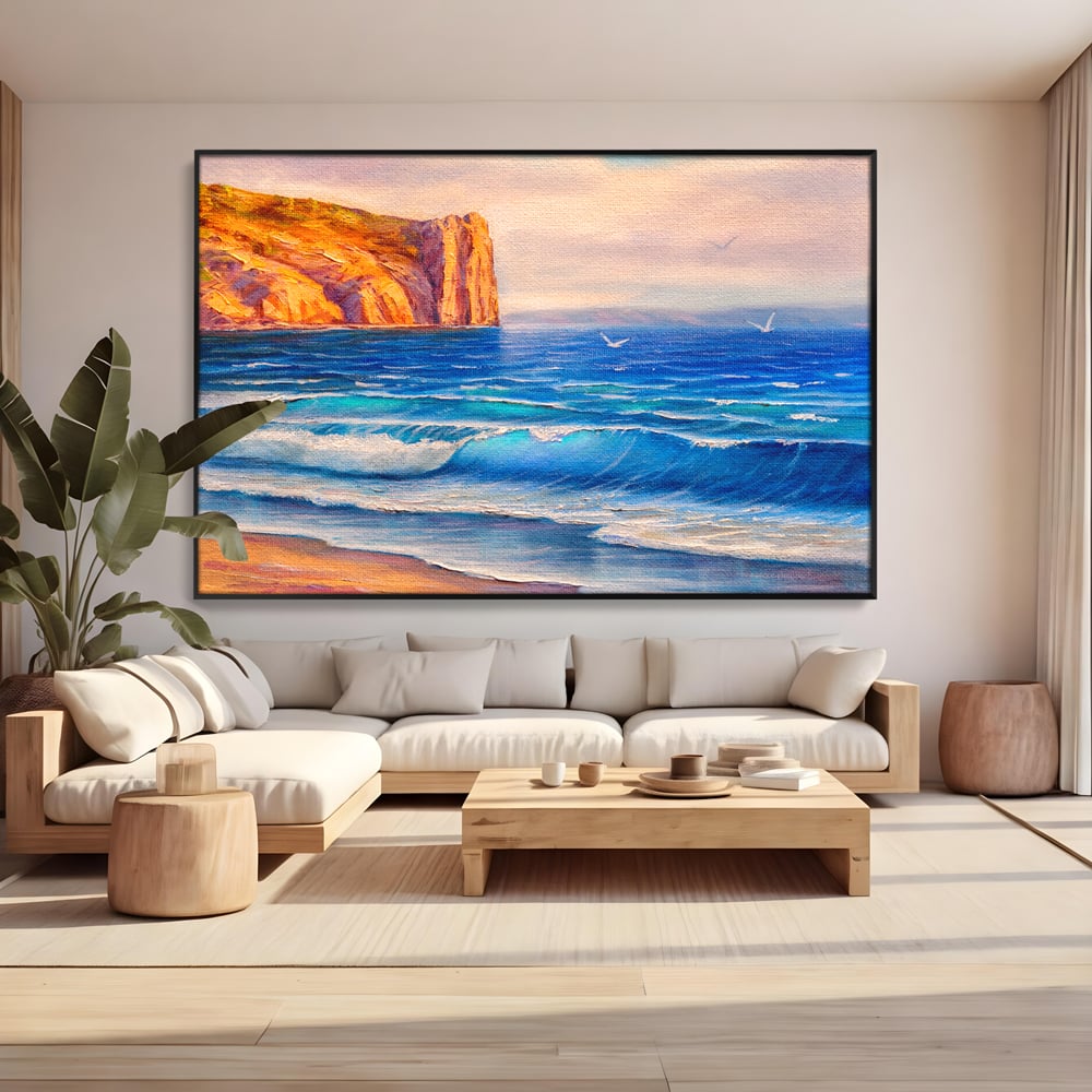 Tablou Canvas Premium, LuxCanva® C1066, Vara La Malul Marii, Vara, Plaja, Soare, Living Room, Office, Relaxare, Culori Vibrante