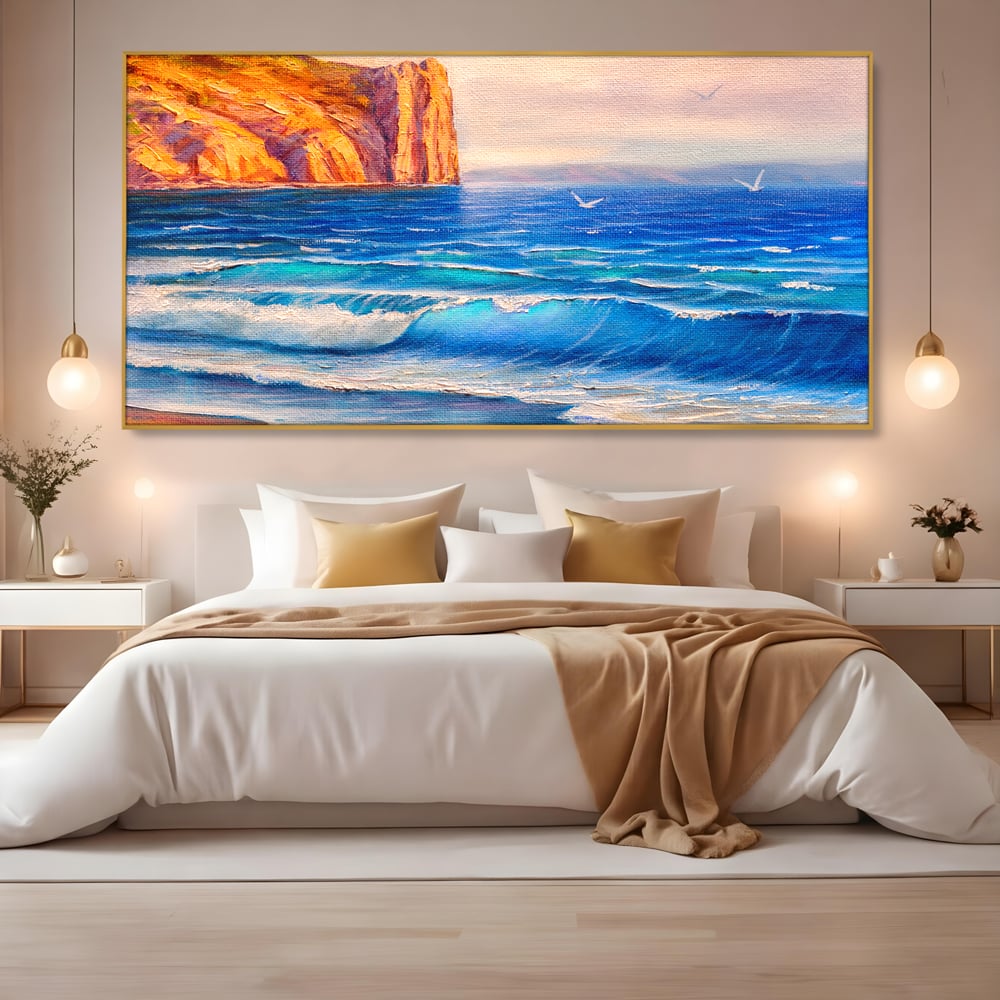 Tablou Canvas Premium, LuxCanva® C1066, Vara La Malul Marii, Vara, Plaja, Soare, Living Room, Office, Relaxare, Culori Vibrante
