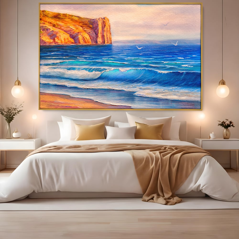 Tablou Canvas Premium, LuxCanva® C1066, Vara La Malul Marii, Vara, Plaja, Soare, Living Room, Office, Relaxare, Culori Vibrante