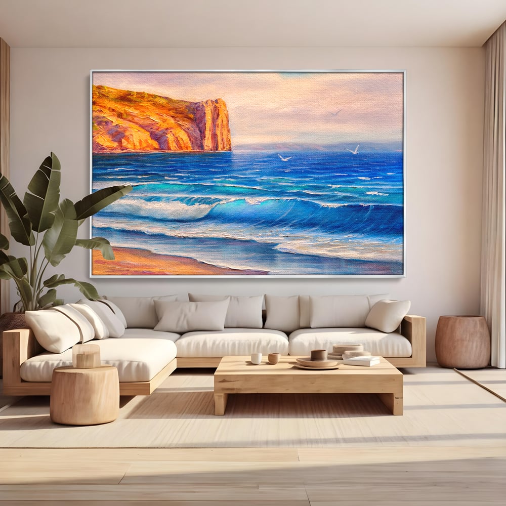 Tablou Canvas Premium, LuxCanva® C1066, Vara La Malul Marii, Vara, Plaja, Soare, Living Room, Office, Relaxare, Culori Vibrante