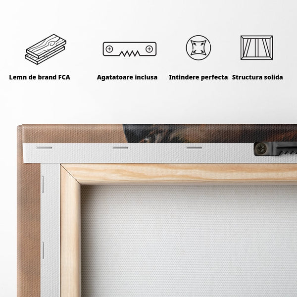 Tablou Canvas Premium LuxCanva® C1067, Portretul Unui Cal Pur Sange , Portret, Cal, Living Room, Office, Relaxare, Culori Vibrante