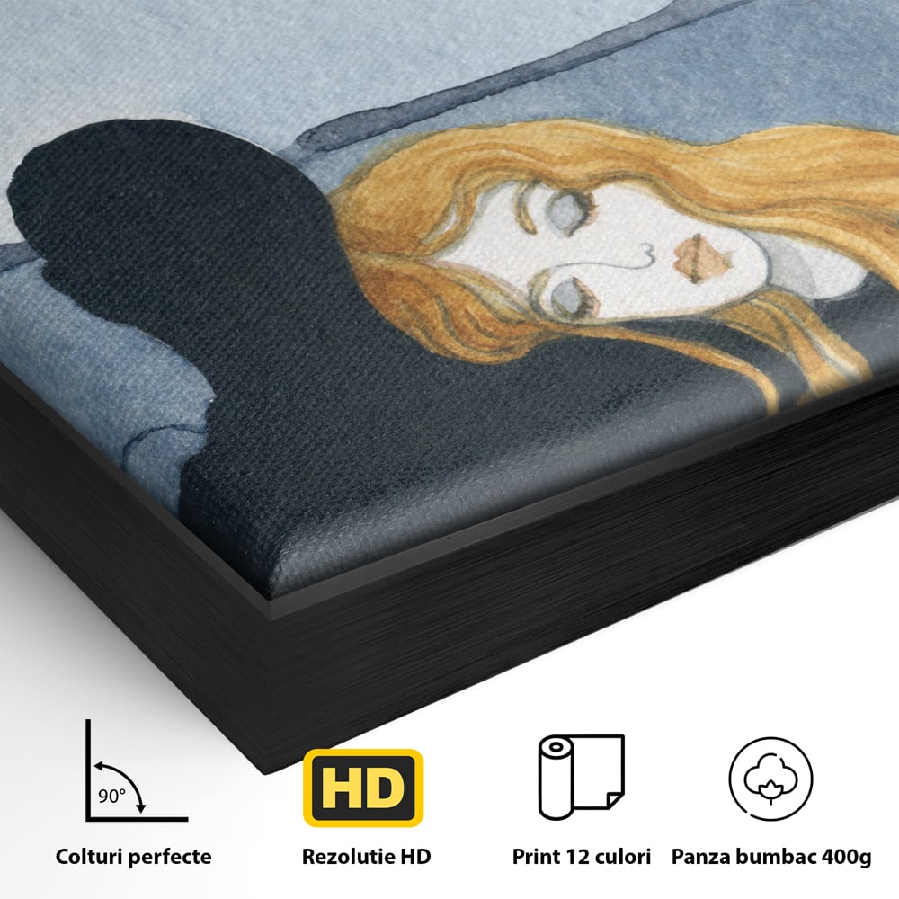 Leinwandbilder Premium LuxCanva® C1068, Liebespaar, Sonnenuntergang, See, Liebespaar, Wohnzimmer, Schlafzimmer, entspannend, kräftige Farben