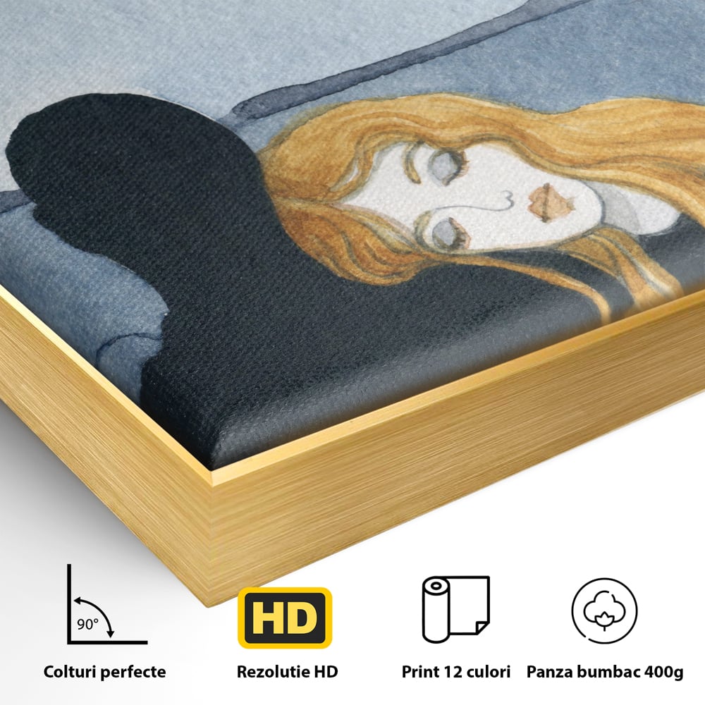 Leinwandbilder Premium LuxCanva® C1068, Liebespaar, Sonnenuntergang, See, Liebespaar, Wohnzimmer, Schlafzimmer, entspannend, kräftige Farben