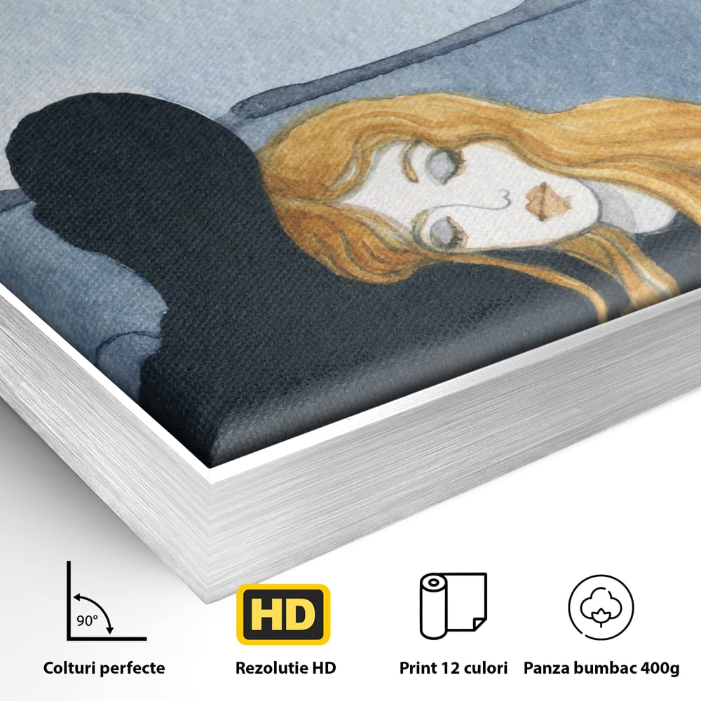 Leinwandbilder Premium LuxCanva® C1068, Liebespaar, Sonnenuntergang, See, Liebespaar, Wohnzimmer, Schlafzimmer, entspannend, kräftige Farben