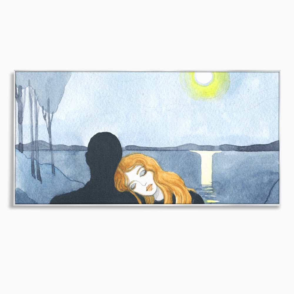 Leinwandbilder Premium LuxCanva® C1068, Liebespaar, Sonnenuntergang, See, Liebespaar, Wohnzimmer, Schlafzimmer, entspannend, kräftige Farben