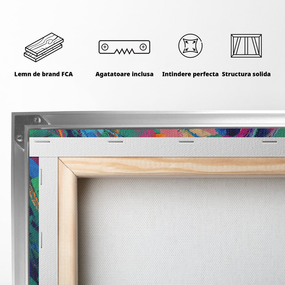 Tablou Canvas Premium LuxCanva® C1069, Zambet De Fericire , Fata, Zambet, Bucurie, Living Room, Bedroom, Relaxare, Culori Vibrante
