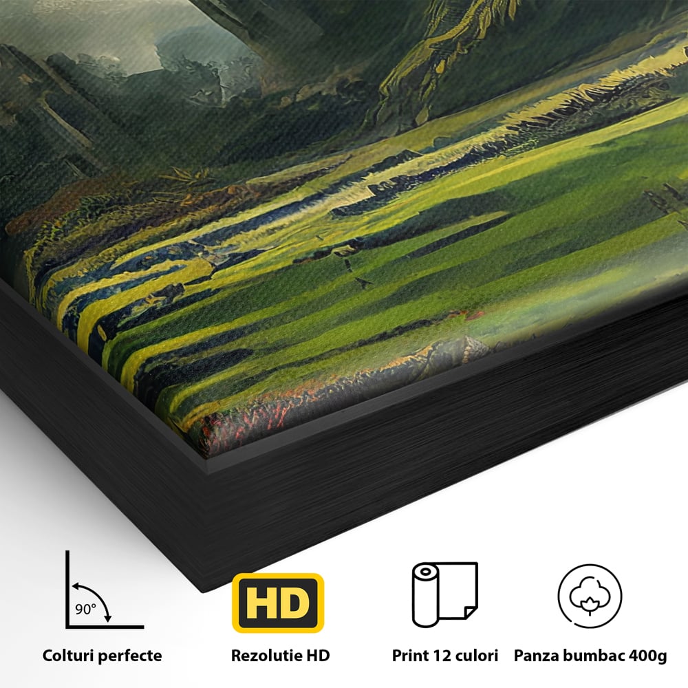 Tablou Canvas Premium LuxCanva® C1070, Cetate Din Antichitate , Cetate, Antichitate, Living Room, Office, Relaxare, Culori Vibrante