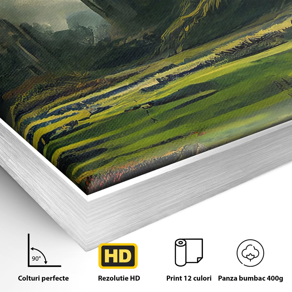 Tablou Canvas Premium LuxCanva® C1070, Cetate Din Antichitate , Cetate, Antichitate, Living Room, Office, Relaxare, Culori Vibrante