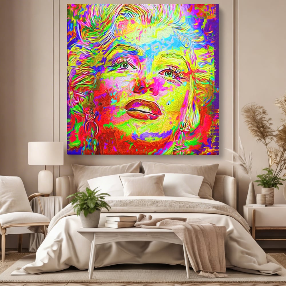 Tablou Canvas Premium LuxCanva® C1071, Beatiful Marilyn Monroe , Diva, Beauty, Marilyn, Living Room, Office, Relaxare, Culori Vibrante