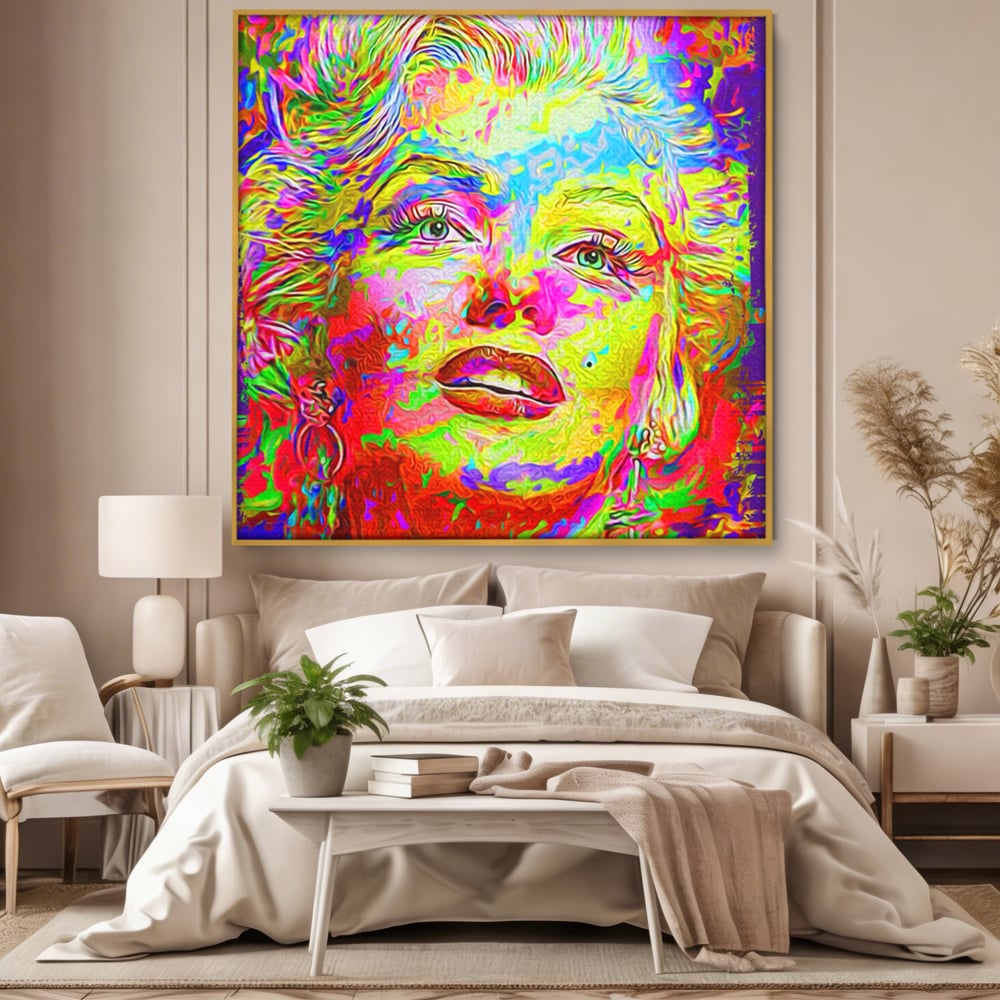 Tablou Canvas Premium LuxCanva® C1071, Beatiful Marilyn Monroe , Diva, Beauty, Marilyn, Living Room, Office, Relaxare, Culori Vibrante