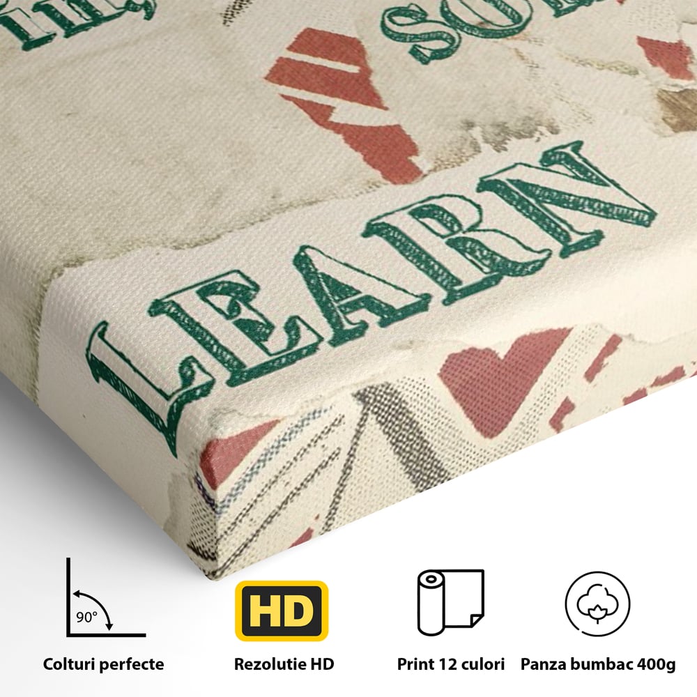 Tablou Canvas Premium LuxCanva® C1075, Mesaj Motivational , Mesaj, Motivatie, Living Room, Office, Relaxare, Culori Vibrante