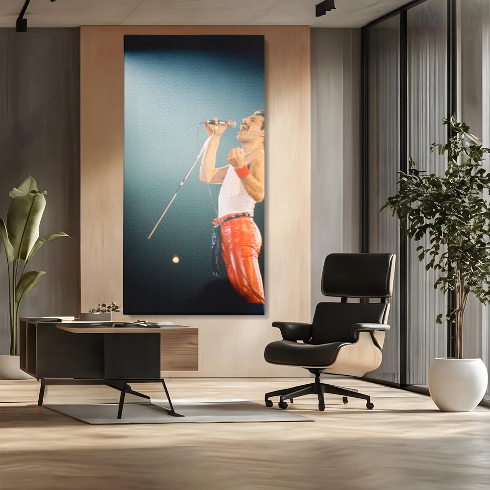 Tablou Canvas Premium LuxCanva® C1076, Freddie Mercury , Cantaret, Legenda, Freddie, Living Room, Office, Relaxare, Culori Vibrante