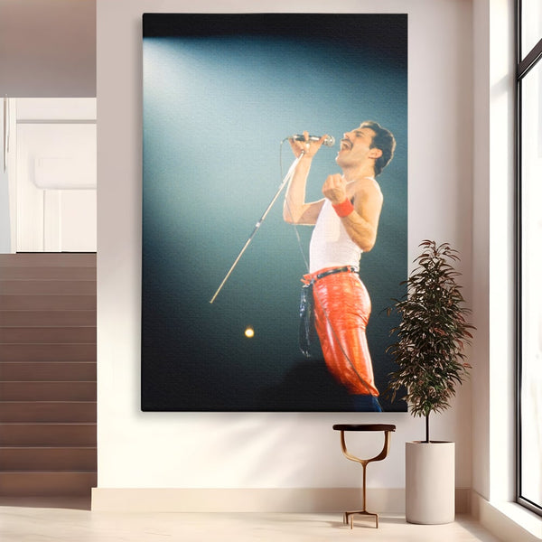 Tablou Canvas Premium LuxCanva® C1076, Freddie Mercury , Cantaret, Legenda, Freddie, Living Room, Office, Relaxare, Culori Vibrante