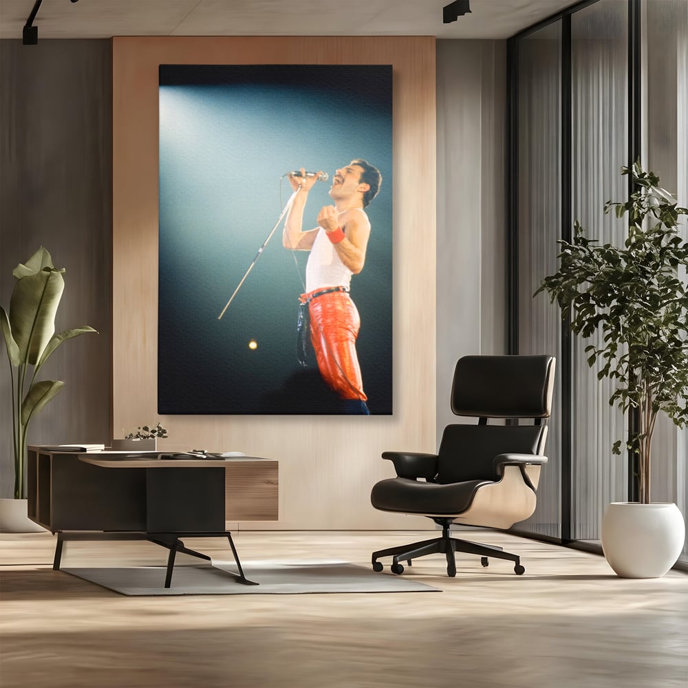 Tablou Canvas Premium LuxCanva® C1076, Freddie Mercury , Cantaret, Legenda, Freddie, Living Room, Office, Relaxare, Culori Vibrante