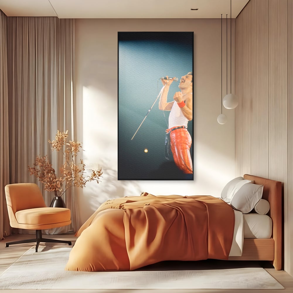 Tablou Canvas Premium LuxCanva® C1076, Freddie Mercury , Cantaret, Legenda, Freddie, Living Room, Office, Relaxare, Culori Vibrante