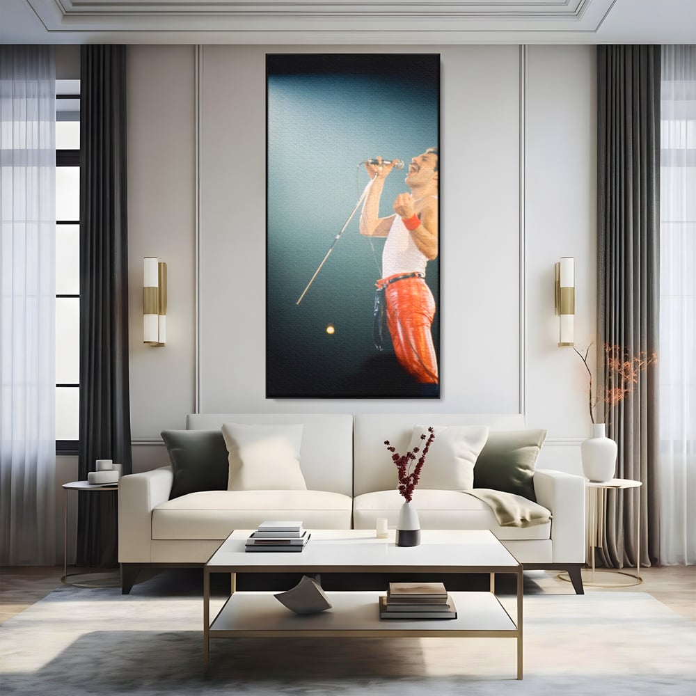 Tablou Canvas Premium LuxCanva® C1076, Freddie Mercury , Cantaret, Legenda, Freddie, Living Room, Office, Relaxare, Culori Vibrante