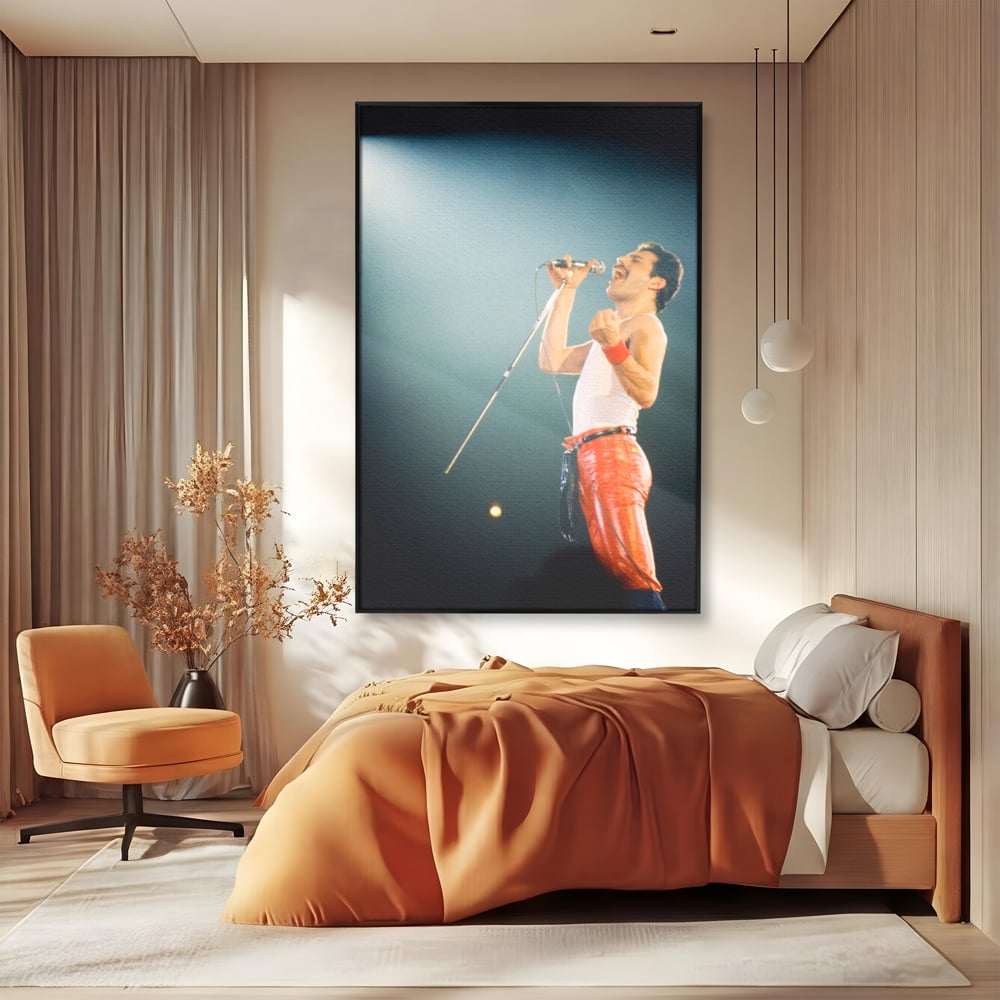 Tablou Canvas Premium LuxCanva® C1076, Freddie Mercury , Cantaret, Legenda, Freddie, Living Room, Office, Relaxare, Culori Vibrante