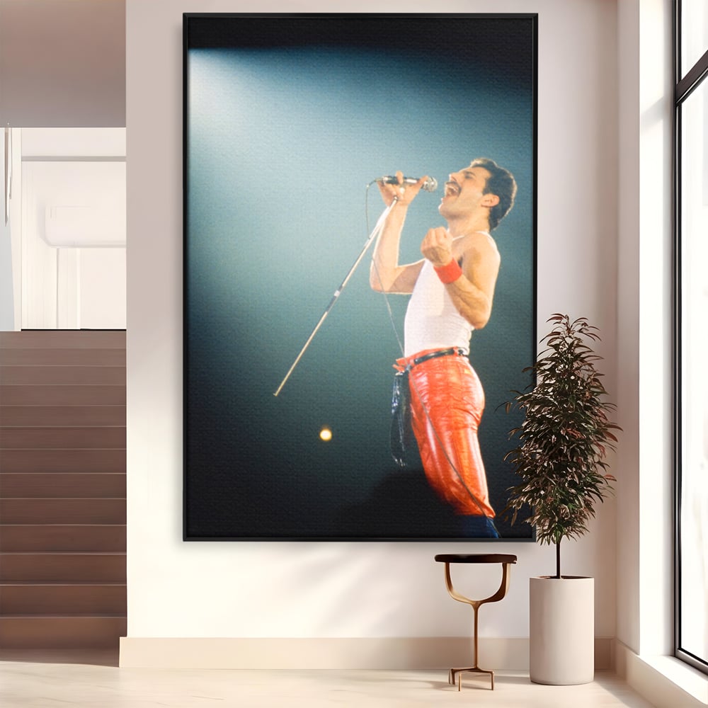 Tablou Canvas Premium LuxCanva® C1076, Freddie Mercury , Cantaret, Legenda, Freddie, Living Room, Office, Relaxare, Culori Vibrante