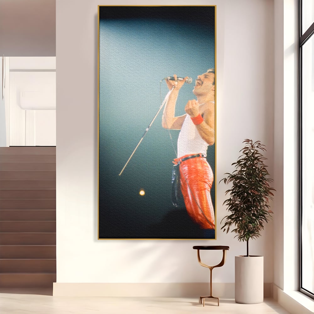 Tablou Canvas Premium LuxCanva® C1076, Freddie Mercury , Cantaret, Legenda, Freddie, Living Room, Office, Relaxare, Culori Vibrante