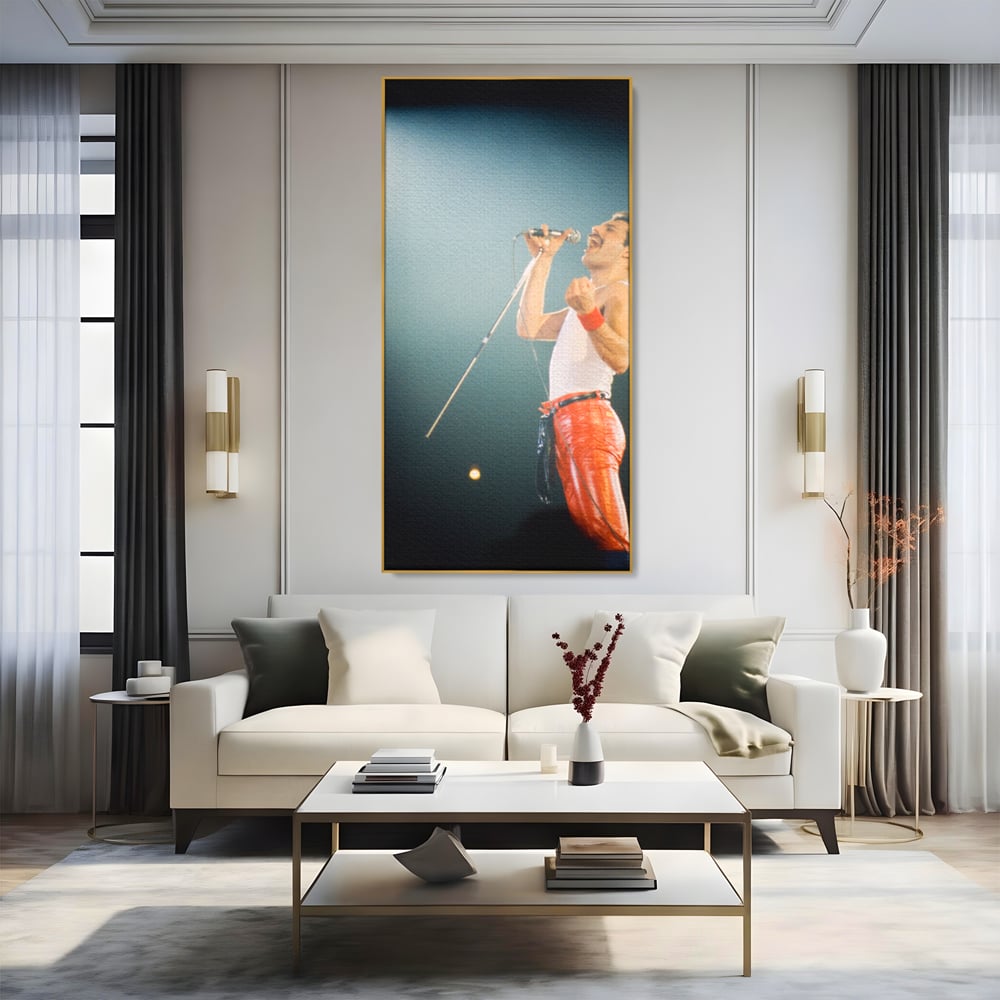 Tablou Canvas Premium LuxCanva® C1076, Freddie Mercury , Cantaret, Legenda, Freddie, Living Room, Office, Relaxare, Culori Vibrante
