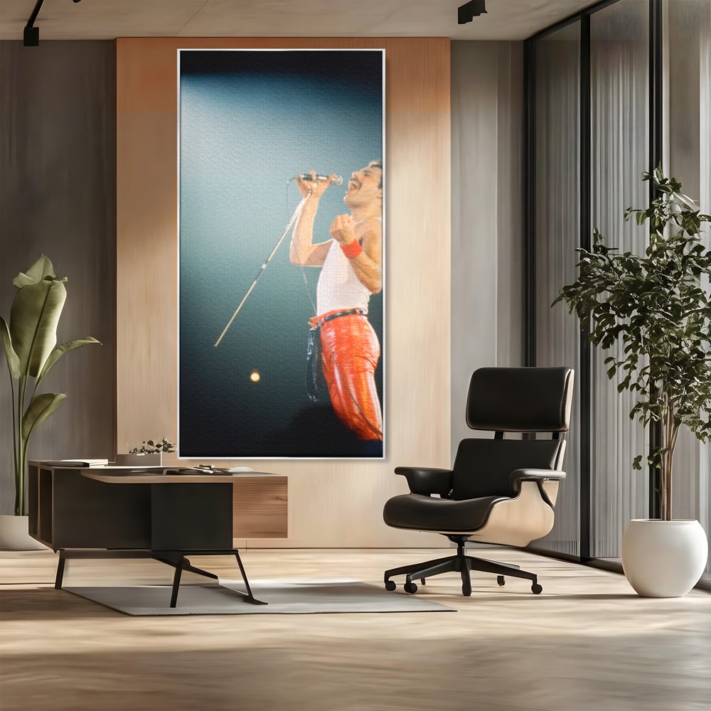 Tablou Canvas Premium LuxCanva® C1076, Freddie Mercury , Cantaret, Legenda, Freddie, Living Room, Office, Relaxare, Culori Vibrante