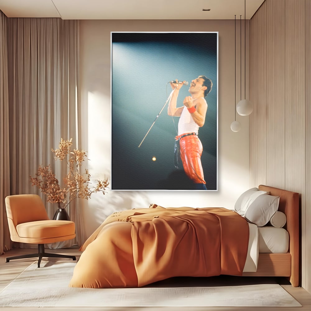 Tablou Canvas Premium LuxCanva® C1076, Freddie Mercury , Cantaret, Legenda, Freddie, Living Room, Office, Relaxare, Culori Vibrante