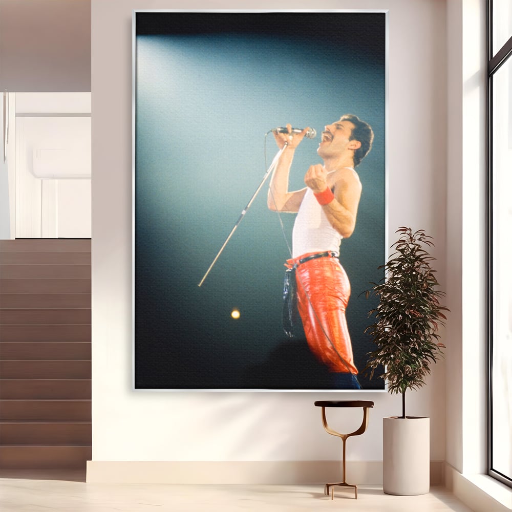 Tablou Canvas Premium LuxCanva® C1076, Freddie Mercury , Cantaret, Legenda, Freddie, Living Room, Office, Relaxare, Culori Vibrante