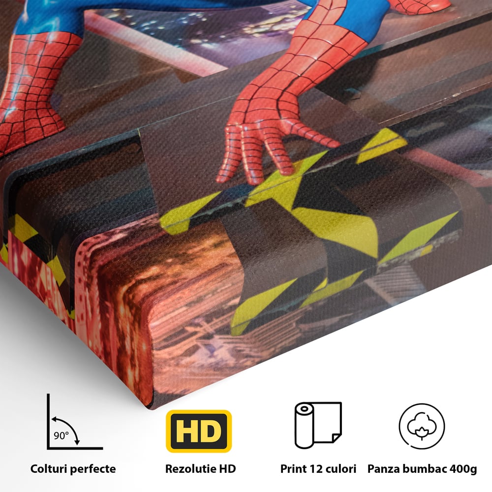 Tablou Canvas Premium, LuxCanva® C1077, Amazing Spider Man, Spider Man, Hero, Fantasy, Camera Copilului, Game Room, Relaxare, Culori Vibrante