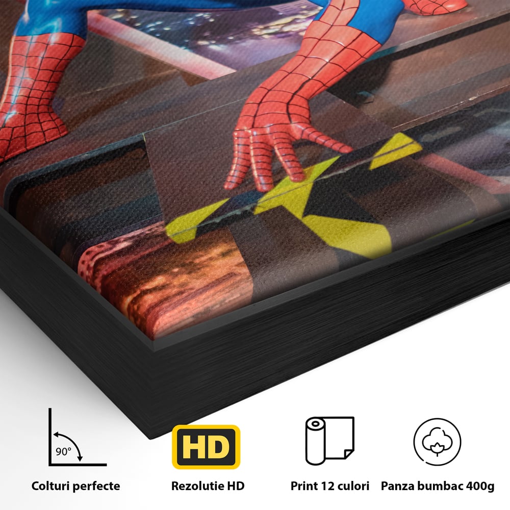 Tablou Canvas Premium, LuxCanva® C1077, Amazing Spider Man, Spider Man, Hero, Fantasy, Camera Copilului, Game Room, Relaxare, Culori Vibrante