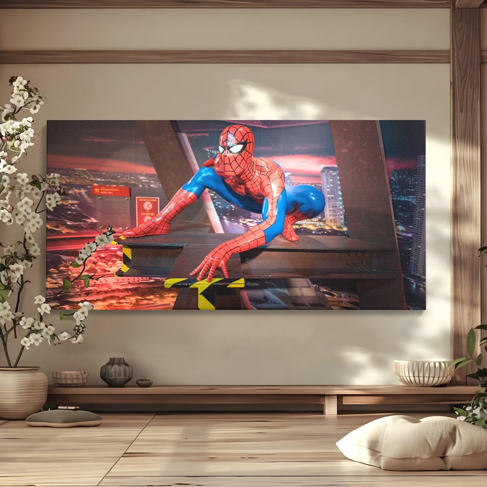 Tablou Canvas Premium, LuxCanva® C1077, Amazing Spider Man, Spider Man, Hero, Fantasy, Camera Copilului, Game Room, Relaxare, Culori Vibrante