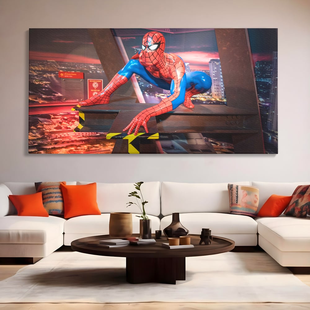 Tablou Canvas Premium, LuxCanva® C1077, Amazing Spider Man, Spider Man, Hero, Fantasy, Camera Copilului, Game Room, Relaxare, Culori Vibrante