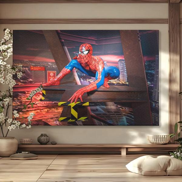 Tablou Canvas Premium, LuxCanva® C1077, Amazing Spider Man, Spider Man, Hero, Fantasy, Camera Copilului, Game Room, Relaxare, Culori Vibrante