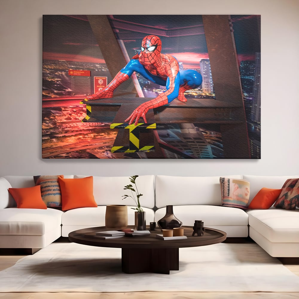 Tablou Canvas Premium, LuxCanva® C1077, Amazing Spider Man, Spider Man, Hero, Fantasy, Camera Copilului, Game Room, Relaxare, Culori Vibrante