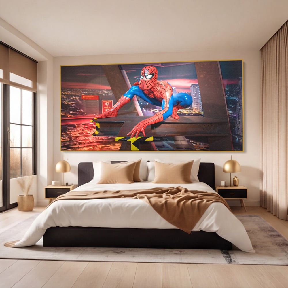 Tablou Canvas Premium, LuxCanva® C1077, Amazing Spider Man, Spider Man, Hero, Fantasy, Camera Copilului, Game Room, Relaxare, Culori Vibrante