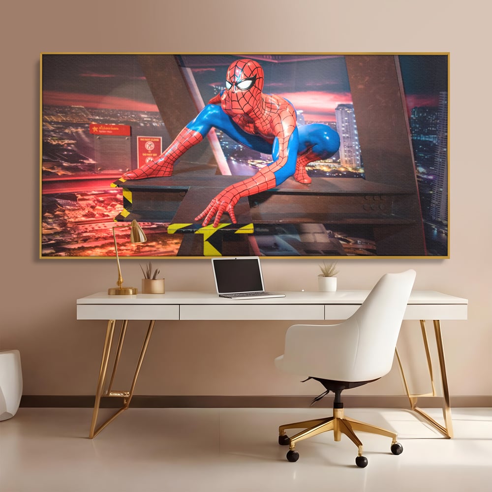 Tablou Canvas Premium, LuxCanva® C1077, Amazing Spider Man, Spider Man, Hero, Fantasy, Camera Copilului, Game Room, Relaxare, Culori Vibrante