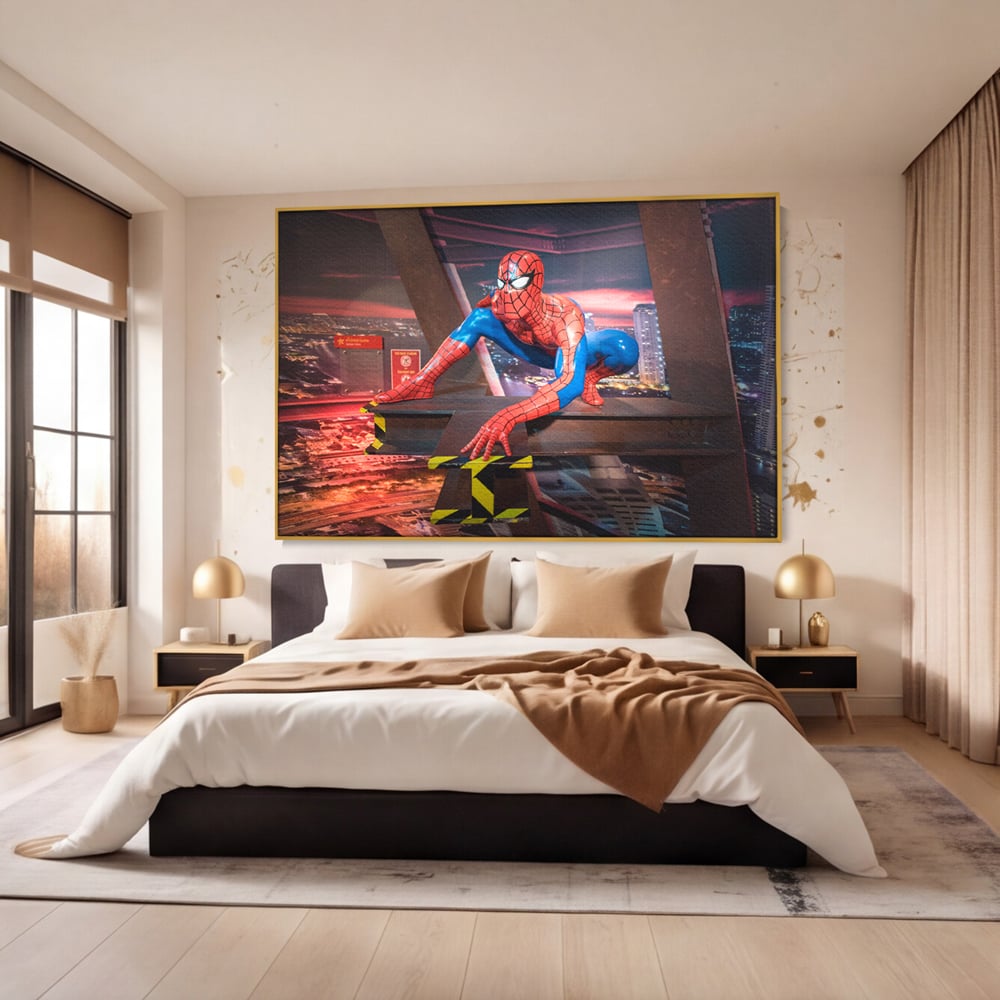Tablou Canvas Premium, LuxCanva® C1077, Amazing Spider Man, Spider Man, Hero, Fantasy, Camera Copilului, Game Room, Relaxare, Culori Vibrante